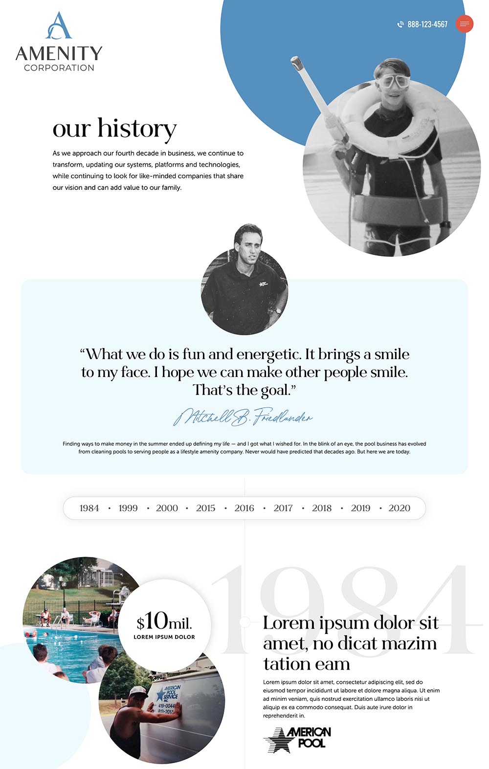 Amenity Collective Interactive History Timeline