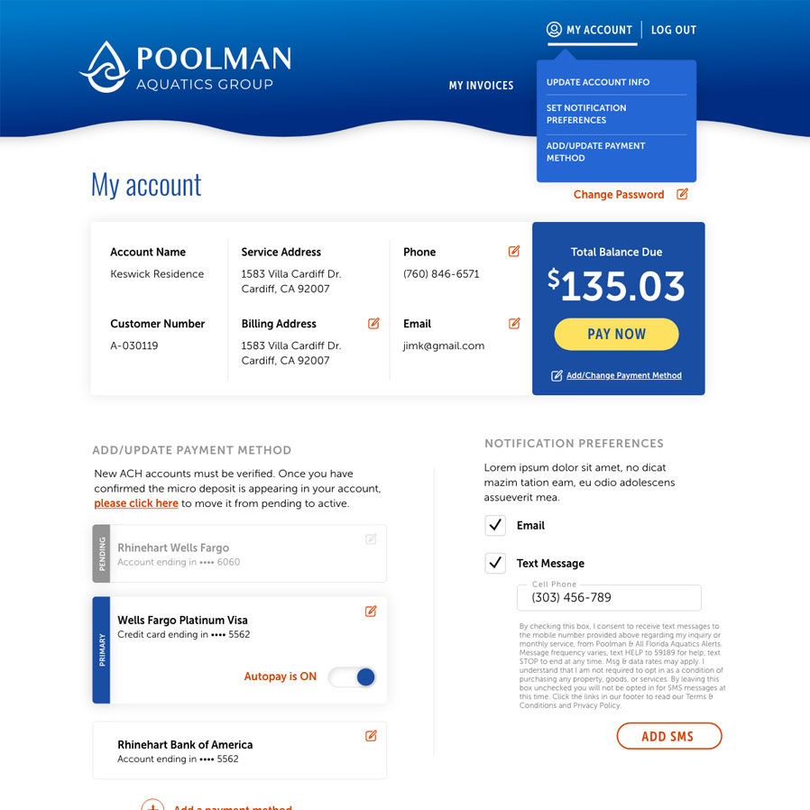 My Account Page