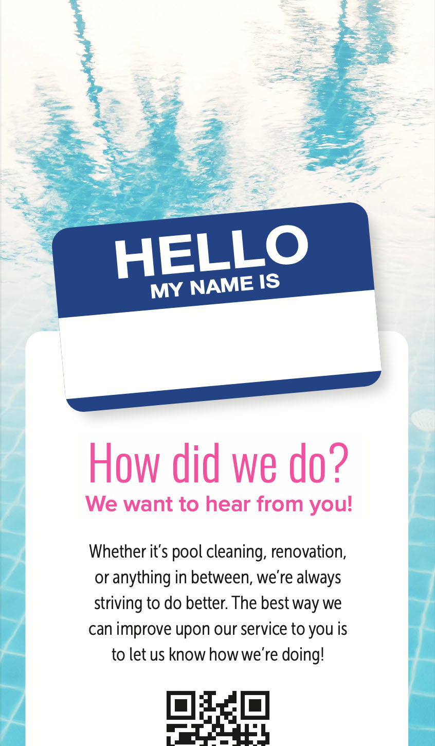 Tech Introduction & Customer Feedback QR Code for Pool Brand