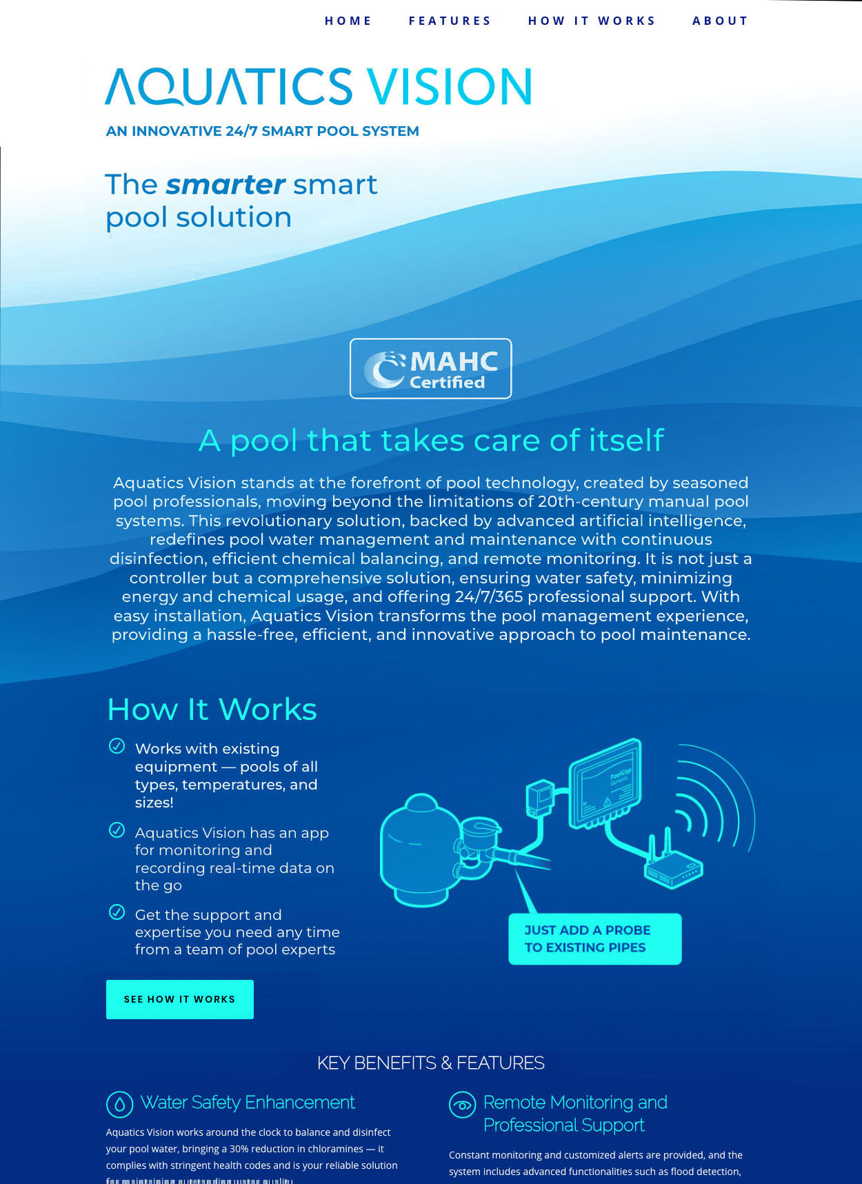 Aquatics Vision Website Page