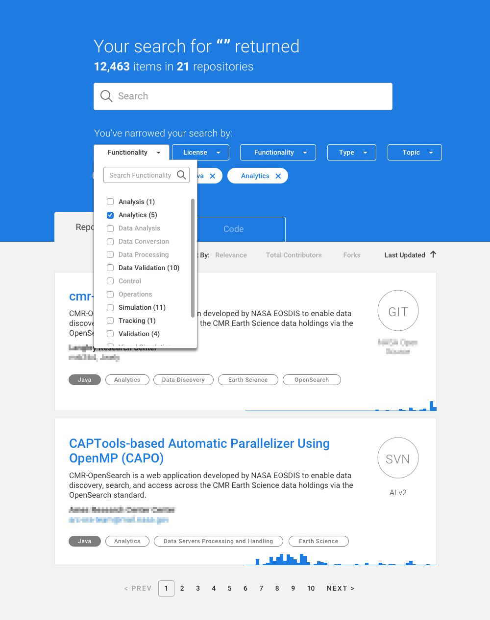 Code Repo Search Engine Results