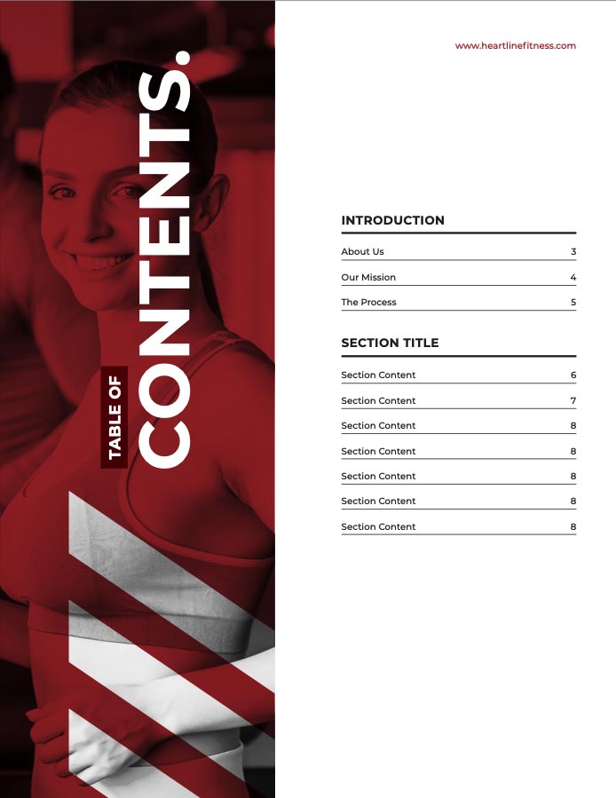 Estimate Builder Table of Contents