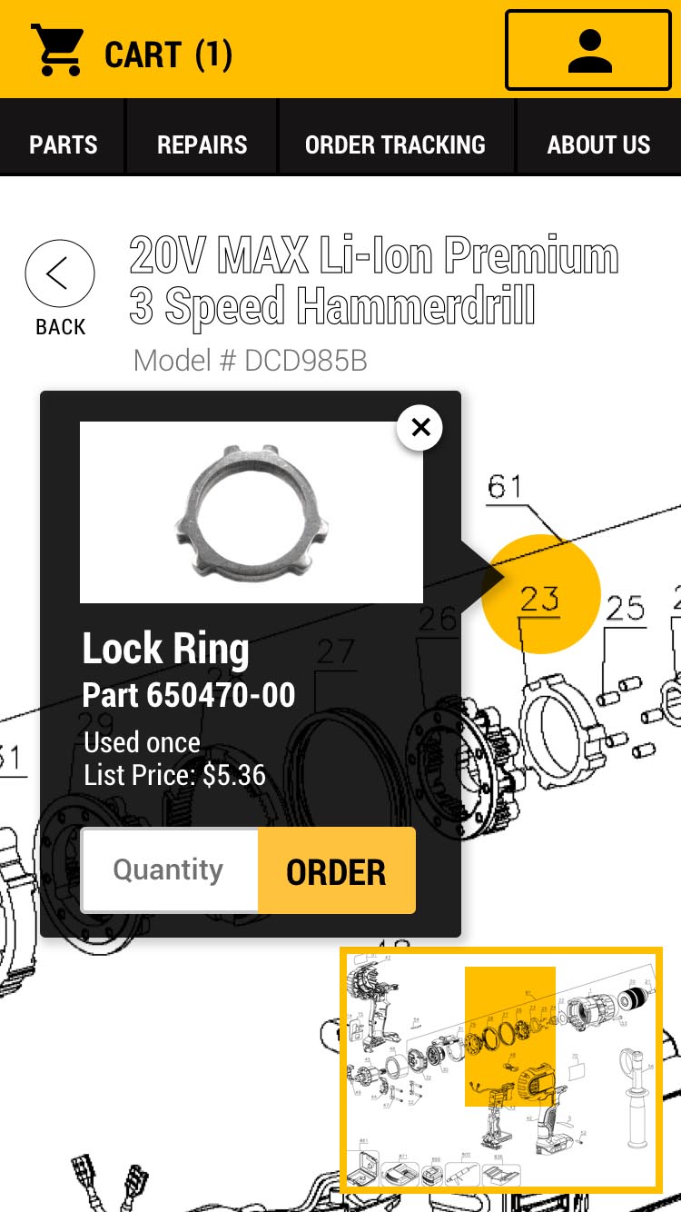 Tool Repair Parts Lookup