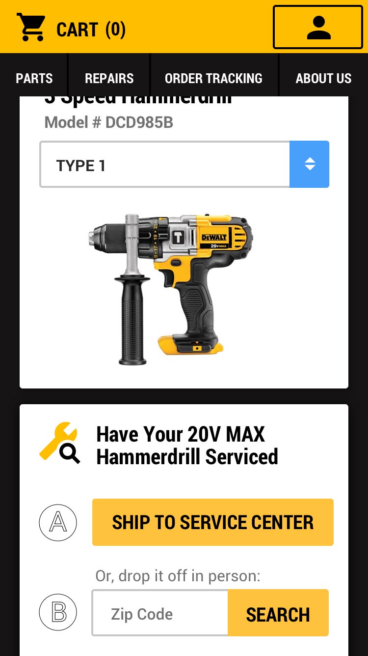 Tool Repair Location Lookup